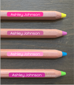 Pink Pencil Labels